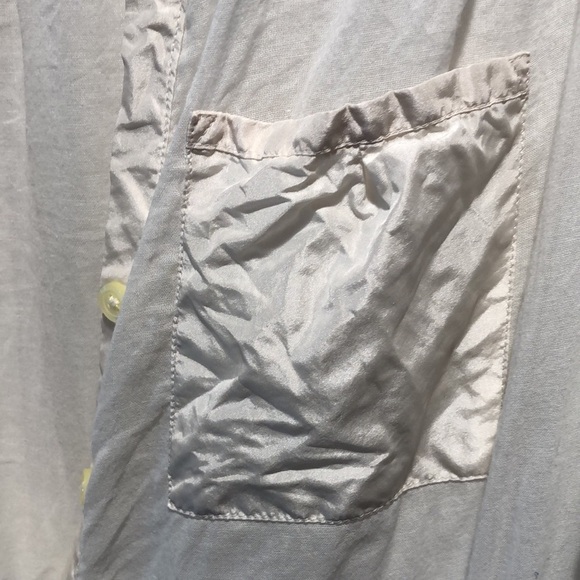 Banana Republic sheet cotton overlay top drawstring waist pockets on front XL - Picture 2 of 9